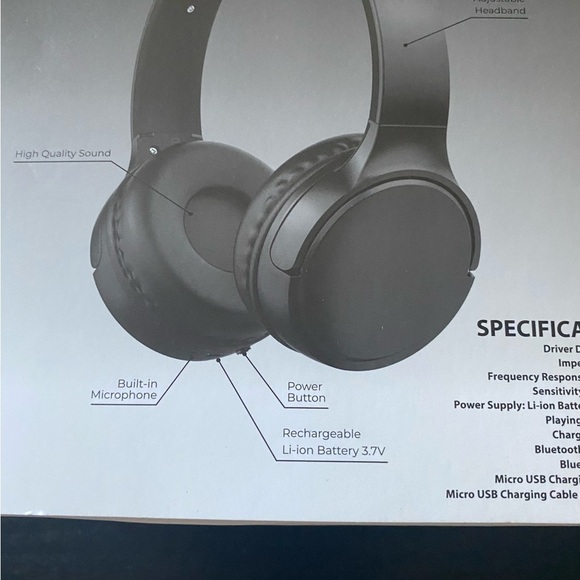 🎄CHRISTMAS GIFTS🎄 NWT-BASS JAXX-PLATINUM WIRELESS HEADPHONES - Picture 6 of 6